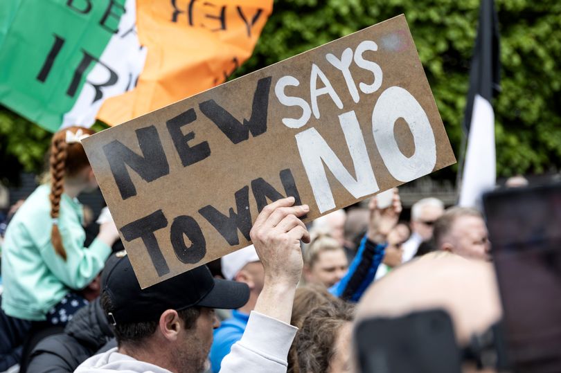 crowds gather for anti-immigration protest in dublin