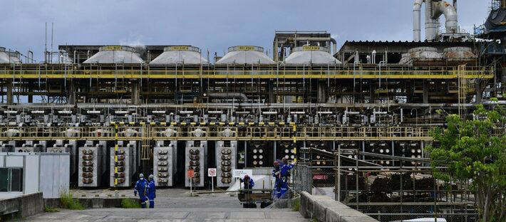 Refinaria de Mataripe, ex-Landulpho Alves (Rlam), na Bahia, é uma das que fazem parte da fatia de 20% do mercado concorrente com a Petrobras Foto: Divulgação/Acelen