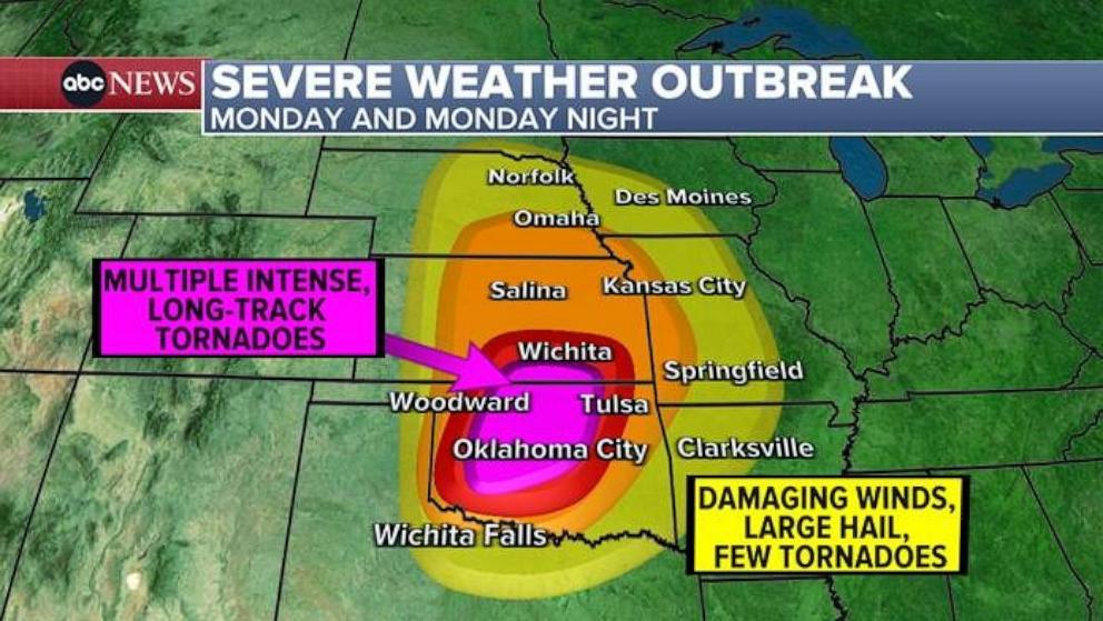 tornado forecast: noaa issues 'high risk' alert for intense, long-track tornadoes