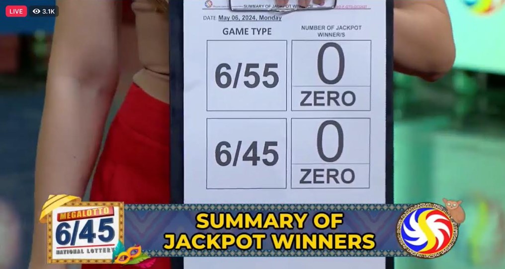 no winners of major lotto draws on monday, may 6, 2024