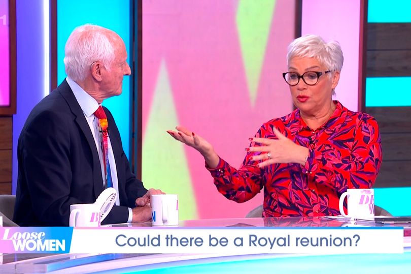 denise welch rips into tv star live on air as they come to blows over meghan markle
