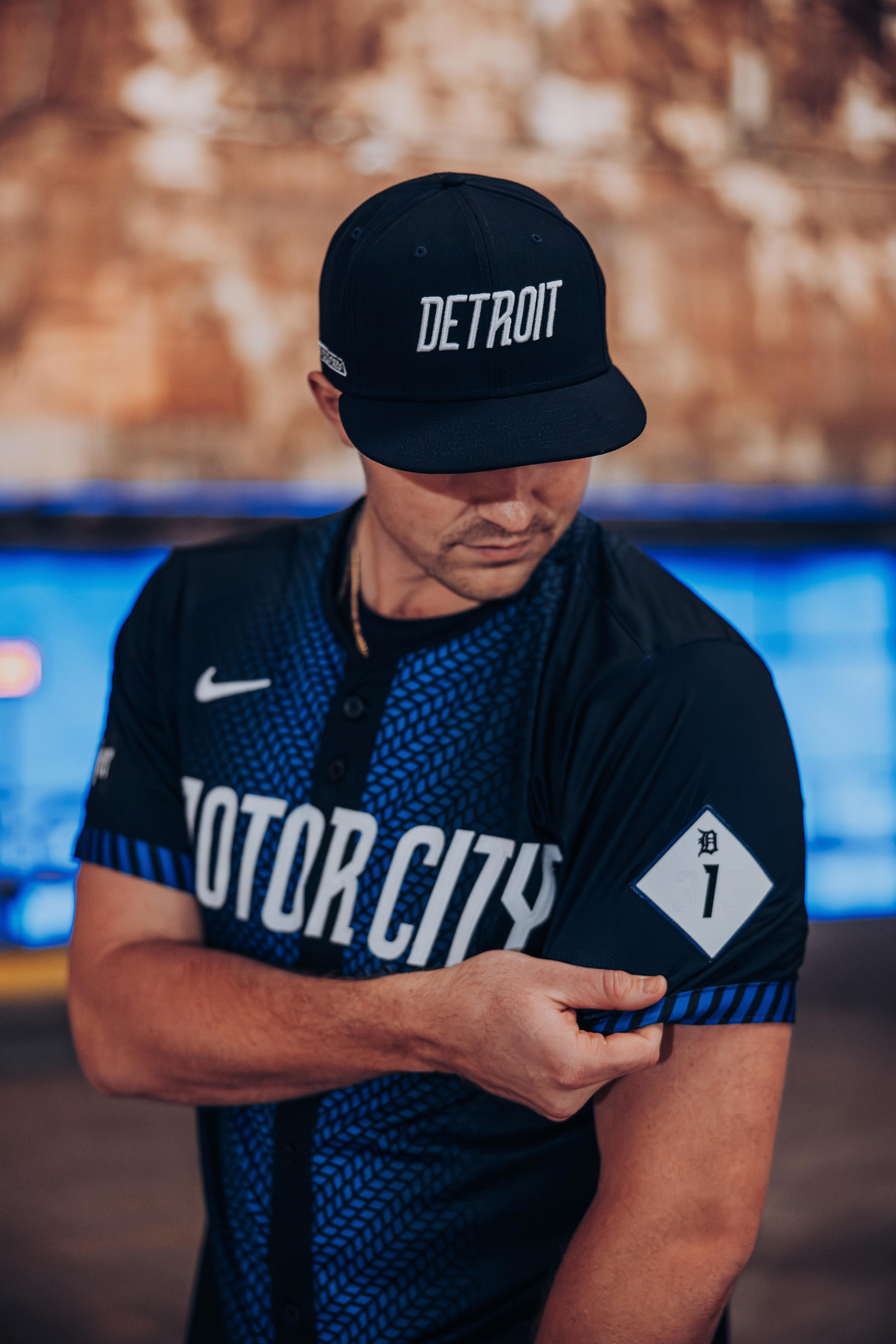 detroit tigers' city connect uniforms hit the street with plenty of automotive connections