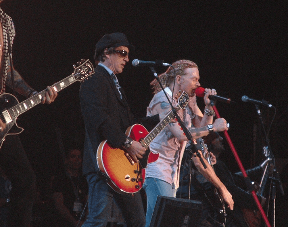 <p>Before forming the band, Axl Rose and Izzy Stradlin were members of a band called Hollywood Rose. In 1984, Stradlin was roommates with Tracii Guns, who was a member of the band L.A. Guns. The two groups came together, and the abandoned bands’ names were used to create the fusion band Guns N’ Roses. Though to be fair, given the fact that they named their bands after themselves even then, we’re not surprised that their heads would later grow a bit inflated with success.</p>