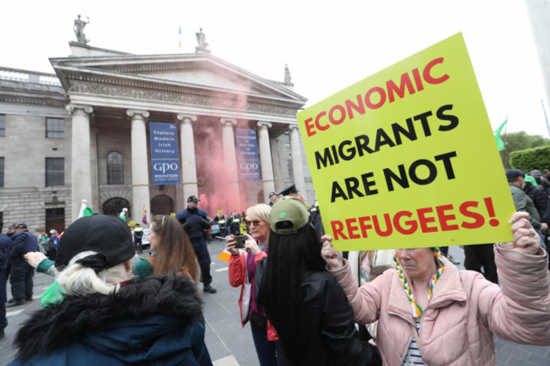 anti-immigration protest takes place in dublin