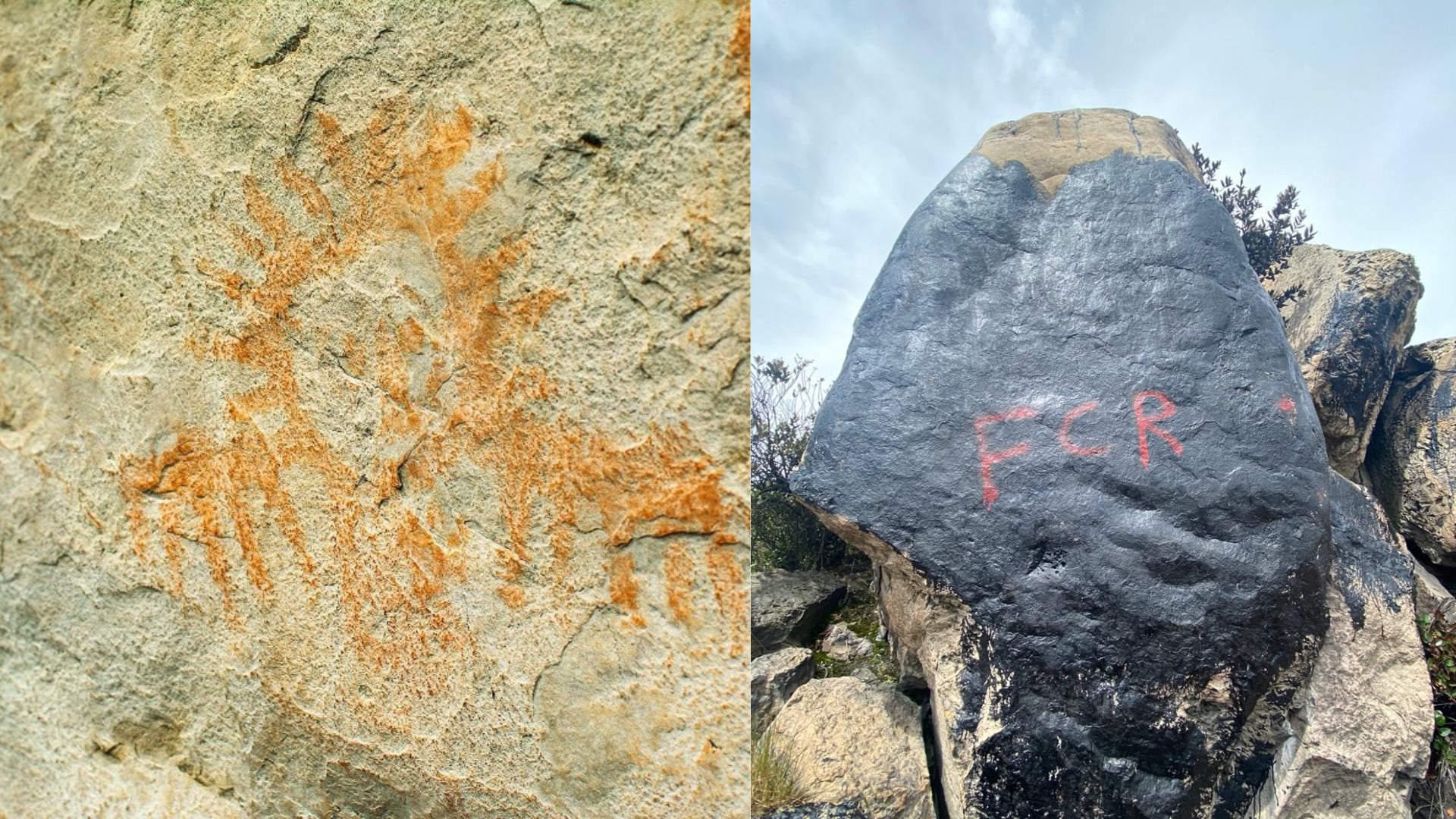 indignación por ataque con pintura a pictograma de más de 12.000 años de historia