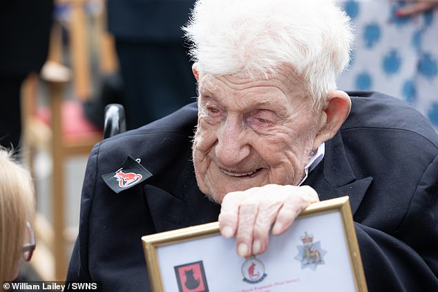 britain's oldest wwii veteran, 109, is honoured with spitfire flyover