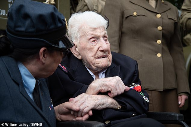 britain's oldest wwii veteran, 109, is honoured with spitfire flyover