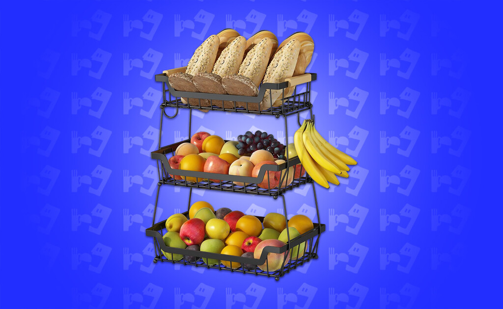 amazon, así podrás organizar las frutas y verduras en la cocina o en la mesa del comedor con este frutero de tres niveles