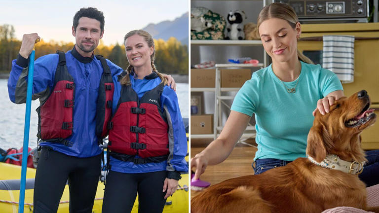 Benjamin Hollingsworth and Cindy Busby in 'A Whitewater Romance' and Pascal Lamothe-Kipnes in 'Everything Puppies'