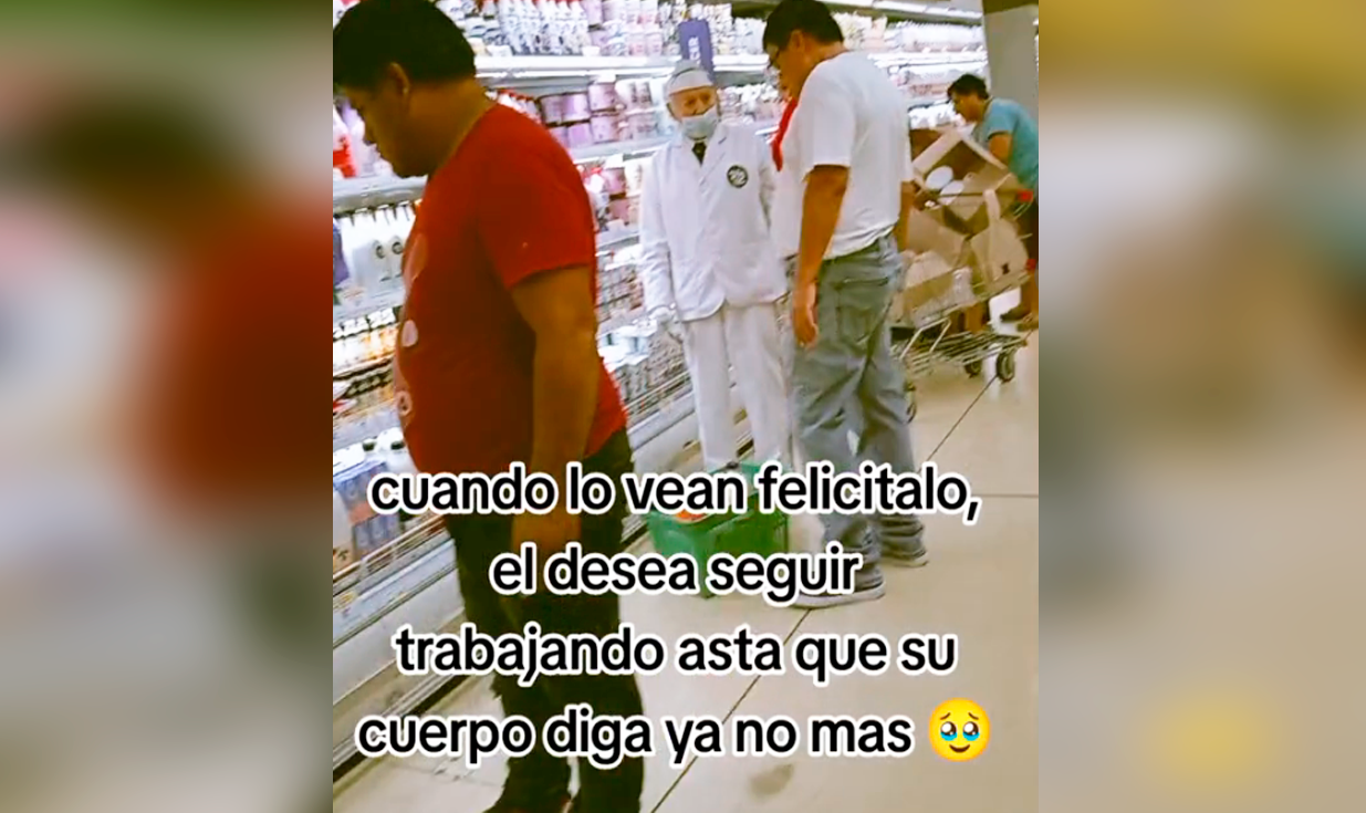 adulto mayor trabaja en supermercado de perú y usuarios felicitan a la empresa: “eso es inclusión”