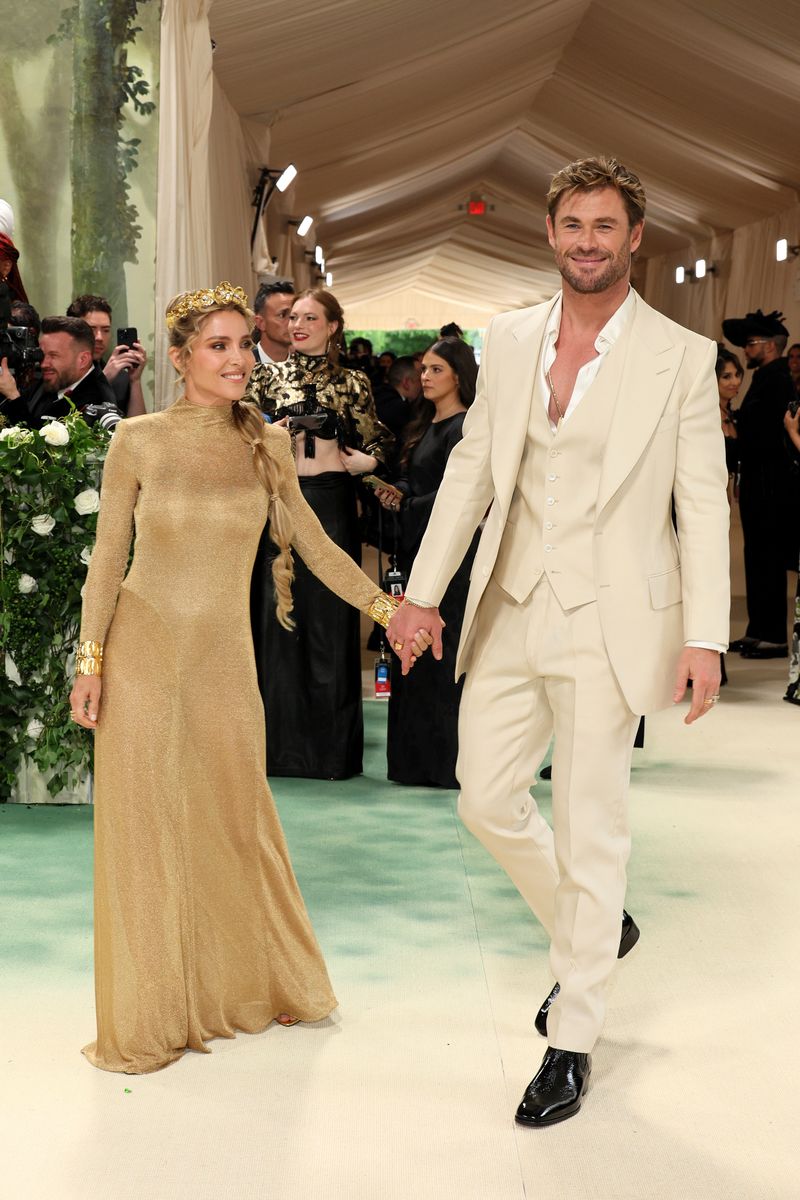 chris hemsworth and elsa pataky dressed like a fairy-tale couple at the 2024 met gala