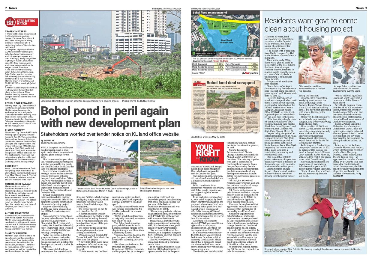 rising calls for answers over kl bohol pond plan