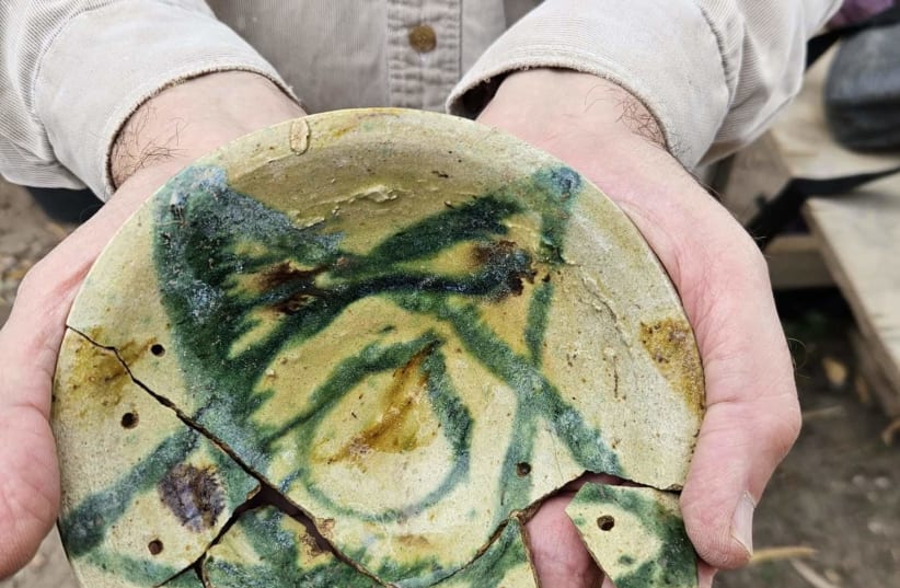 volunteer discovers ancient decorated bowl at israeli dig