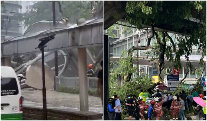 tree crashes onto monorail track in kl following bad weather
