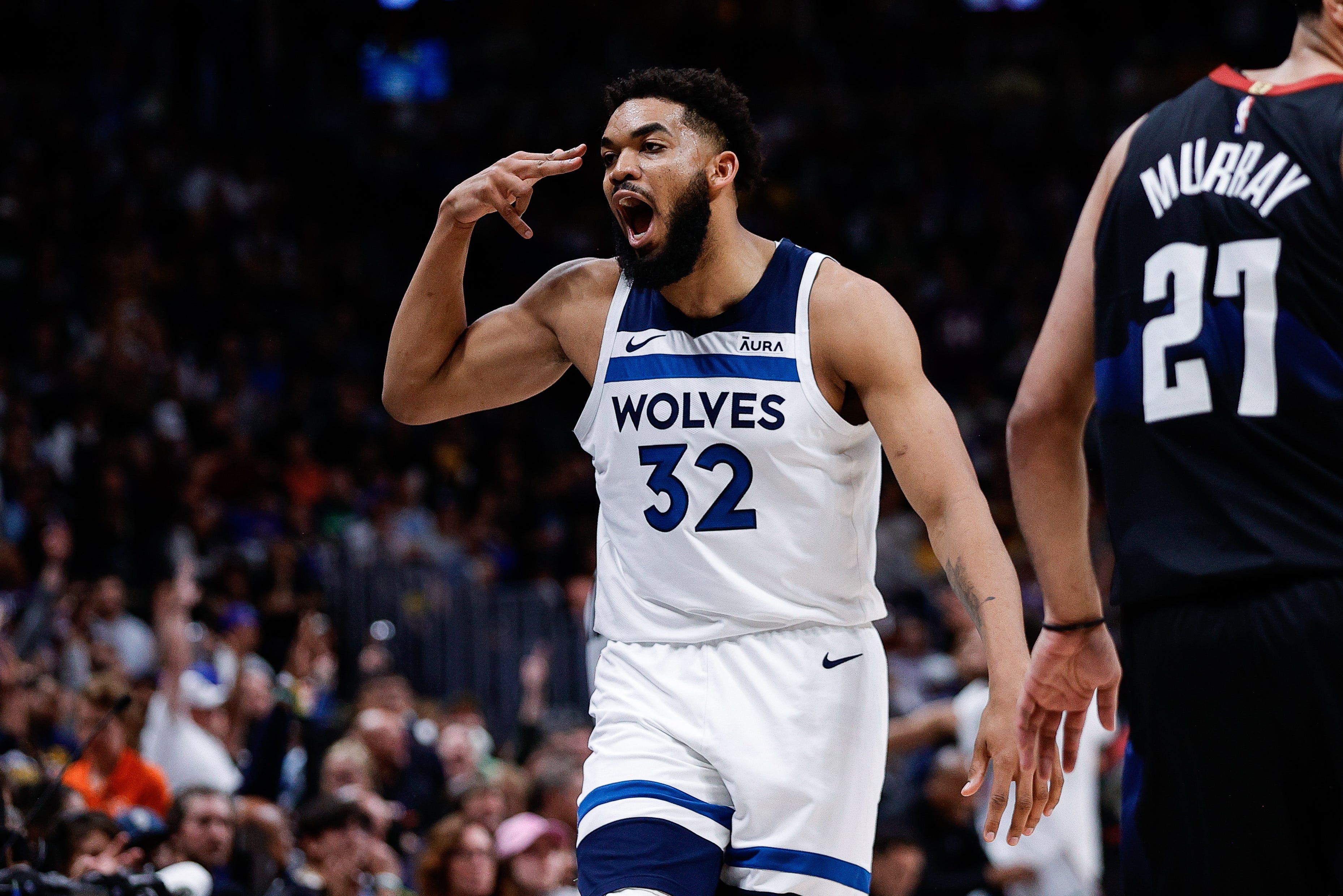 minnesota timberwolves dominate denver nuggets to take 2-0 nba playoff series lead