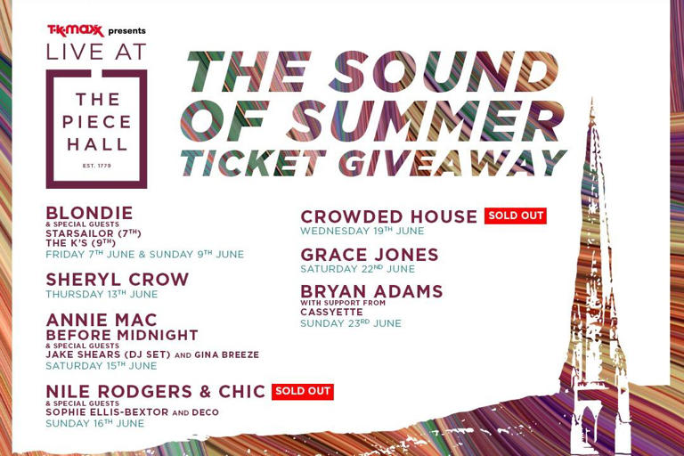 Sound of Summer Win tickets to see acts all Summer with TK Maxx