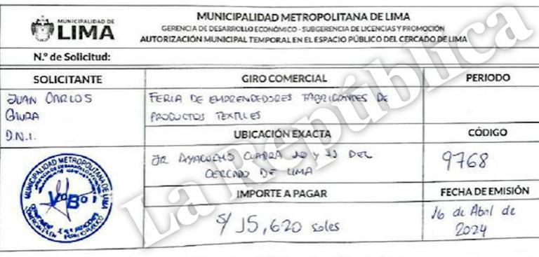 Ambulantes denuncian a la MML de cobrar más de S/15.000 para trabajar en el Centro de Lima