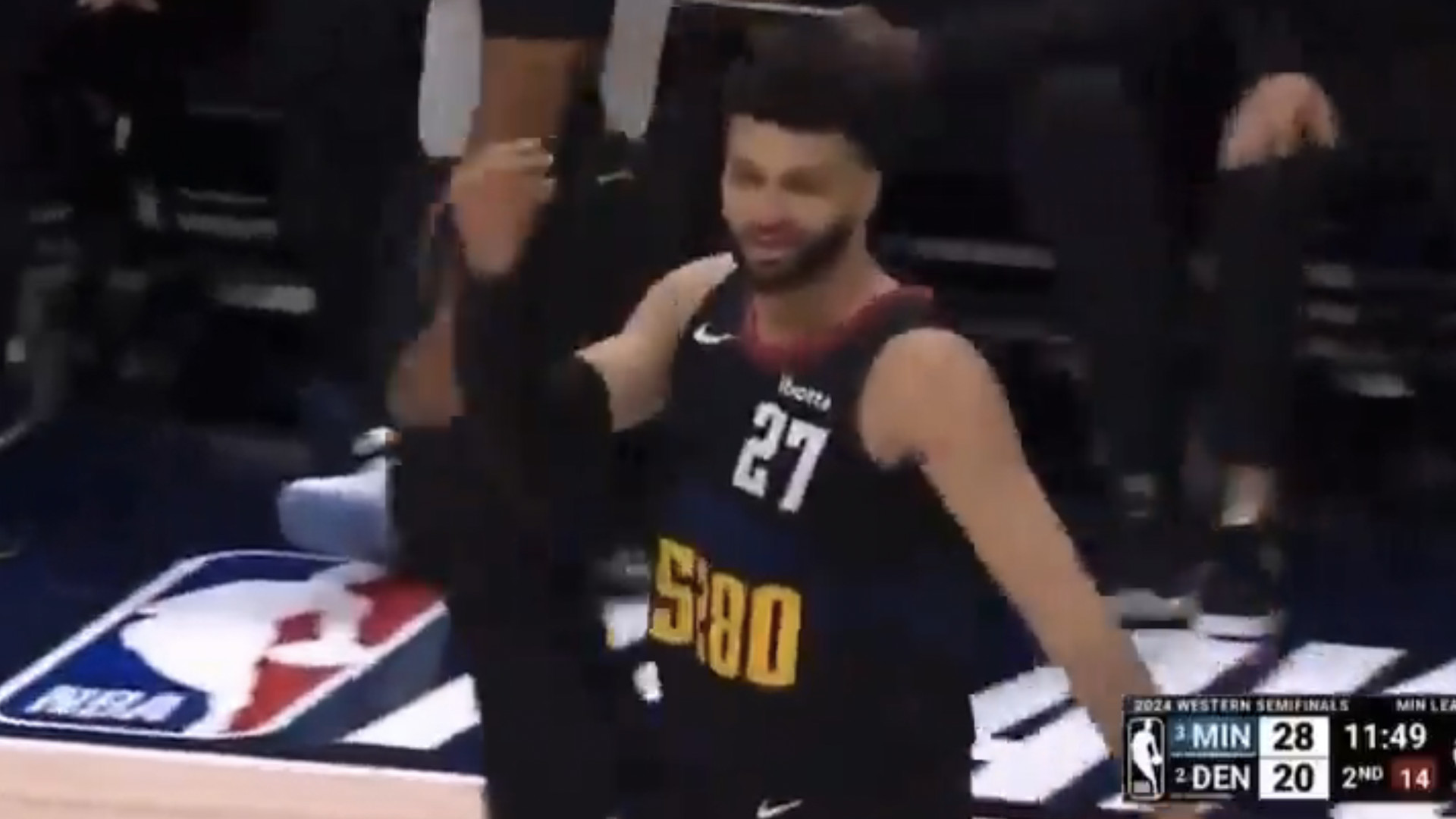jamal murray threw heat pack, flashed $$$ sign to refs as wolves demolish nuggets in nba playoffs