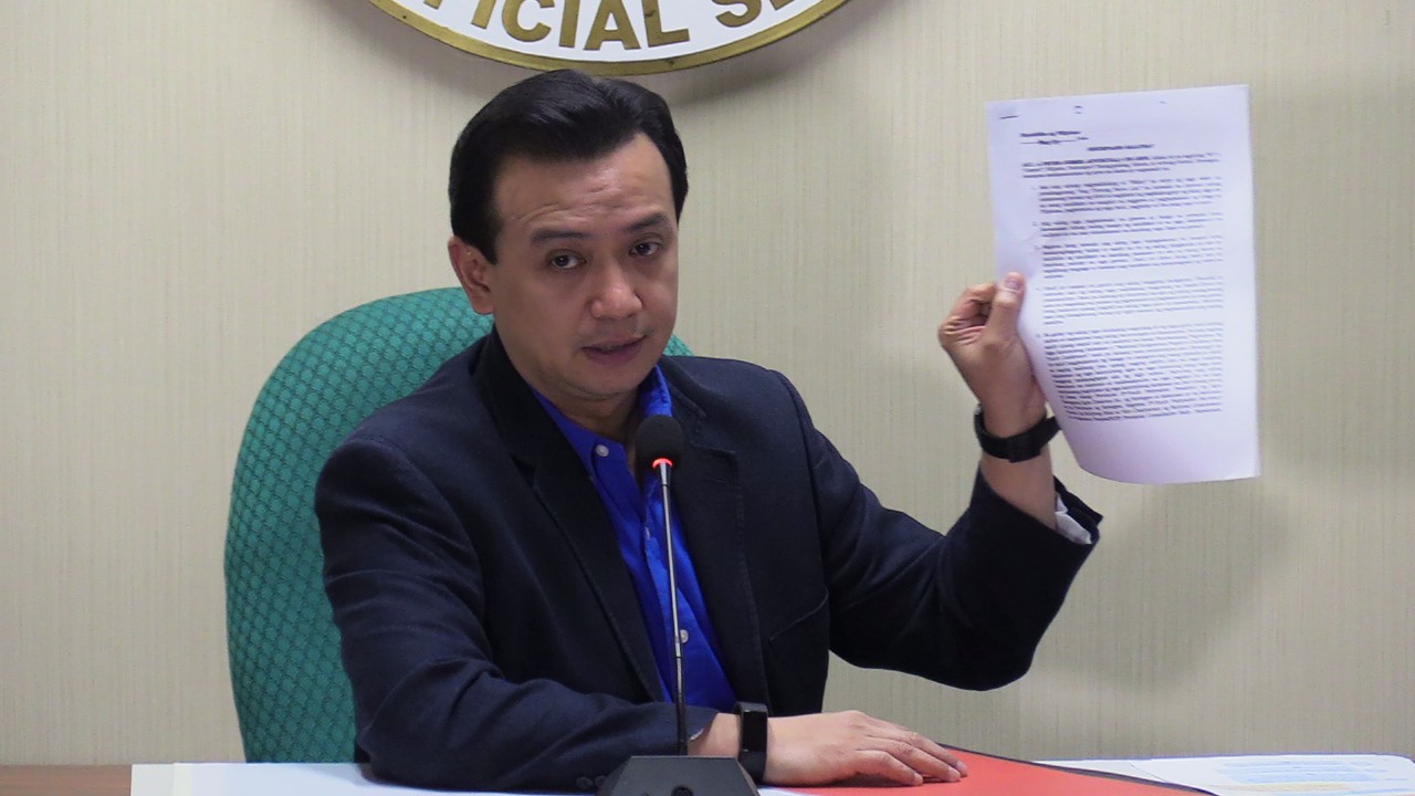 trillanes told to spare pnp from rumors of ouster plot vs marcos