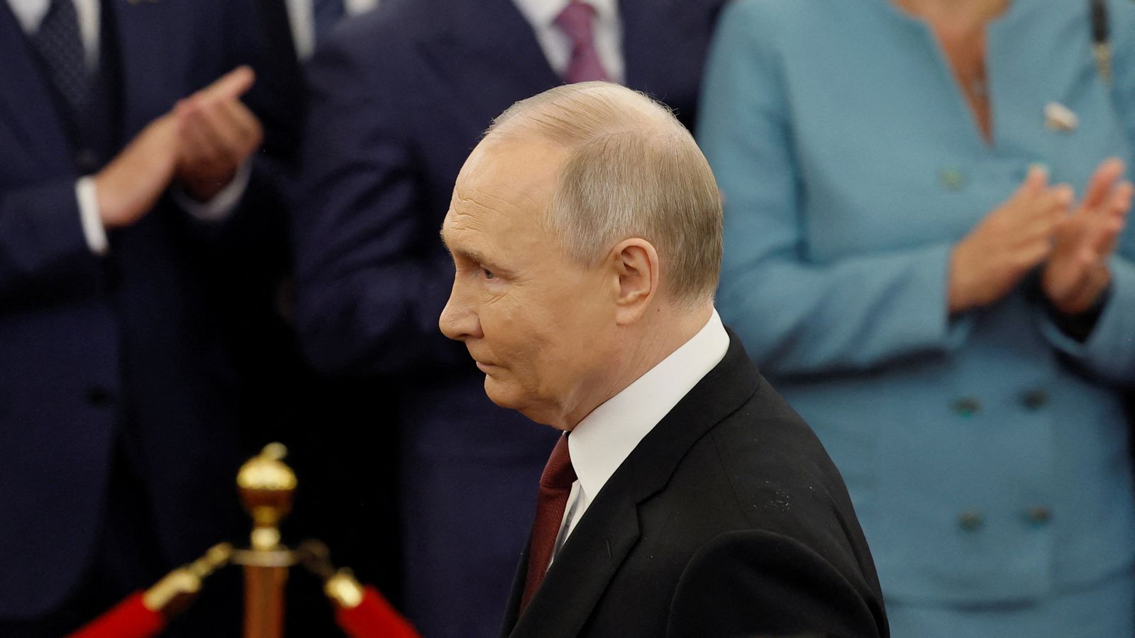 putin thanks soldiers 'fighting for motherland' as he is inaugurated for fifth time