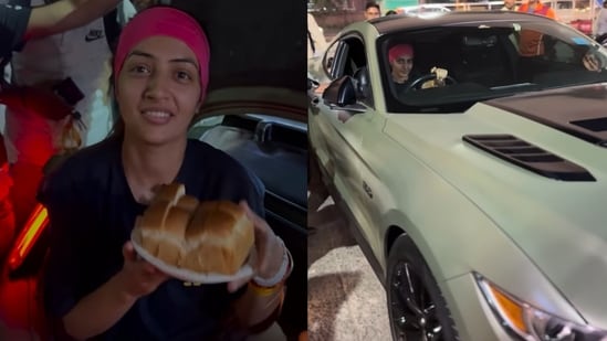 delhi’s vada pav girl says ‘something big is coming soon’, shares message from ford mustang