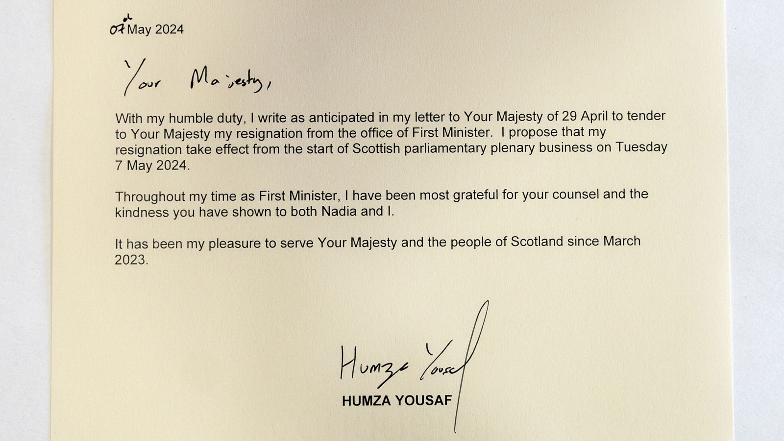 yousaf formally resigns - as swinney set to become scotland's first minister