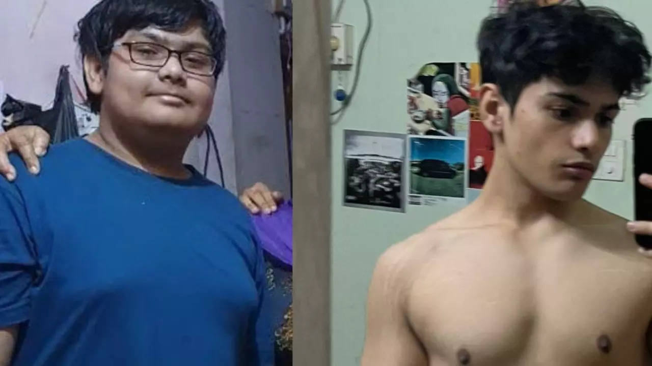 weight loss story: young man undergoes jaw-dropping transformation losing 60kg he gained during covid-19 lockdown
