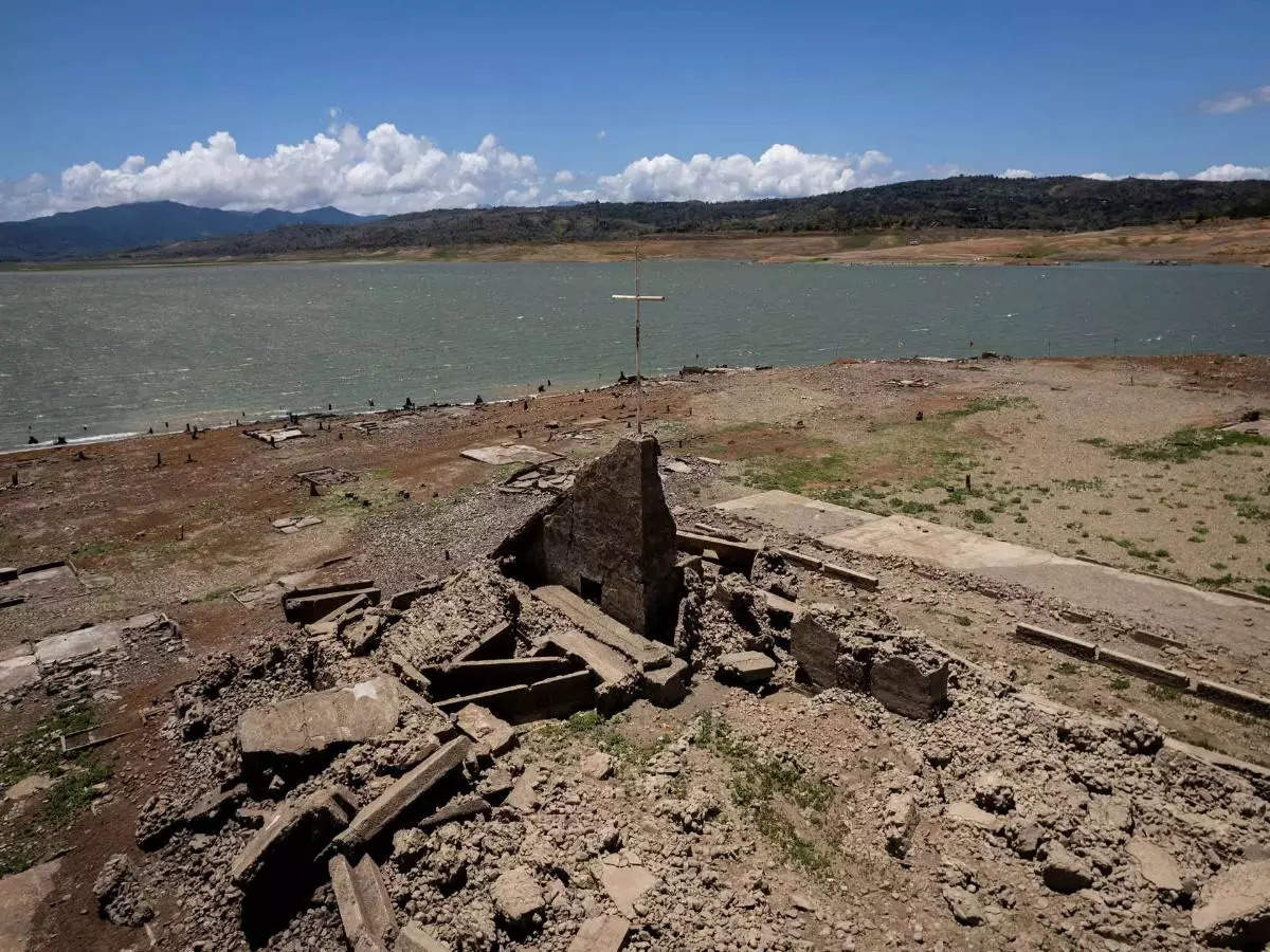 300-year-old underwater town resurfaces due to extreme heat in philippines