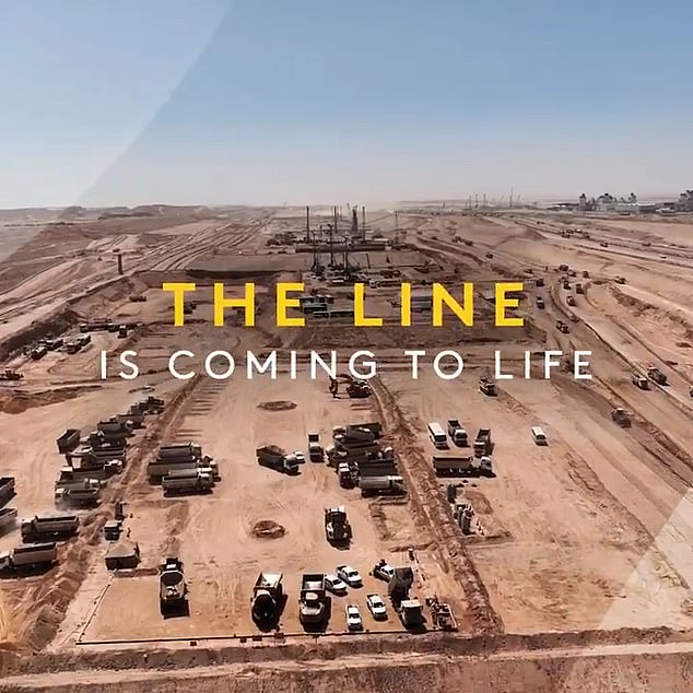 new images of neom project the line look like optical illusions