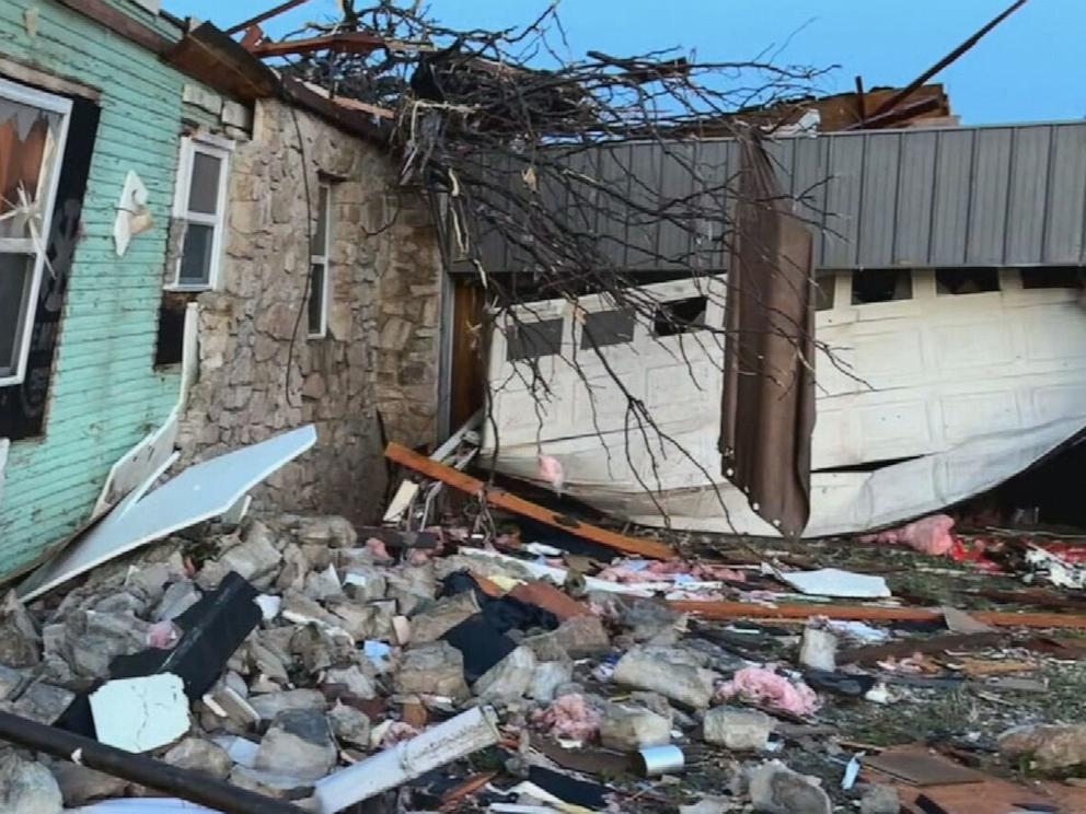 1 dead in oklahoma as 17 tornadoes reported in 7 states