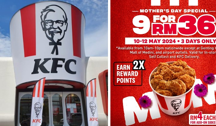 kfc malaysia slashes prices again, this time for mother’s day
