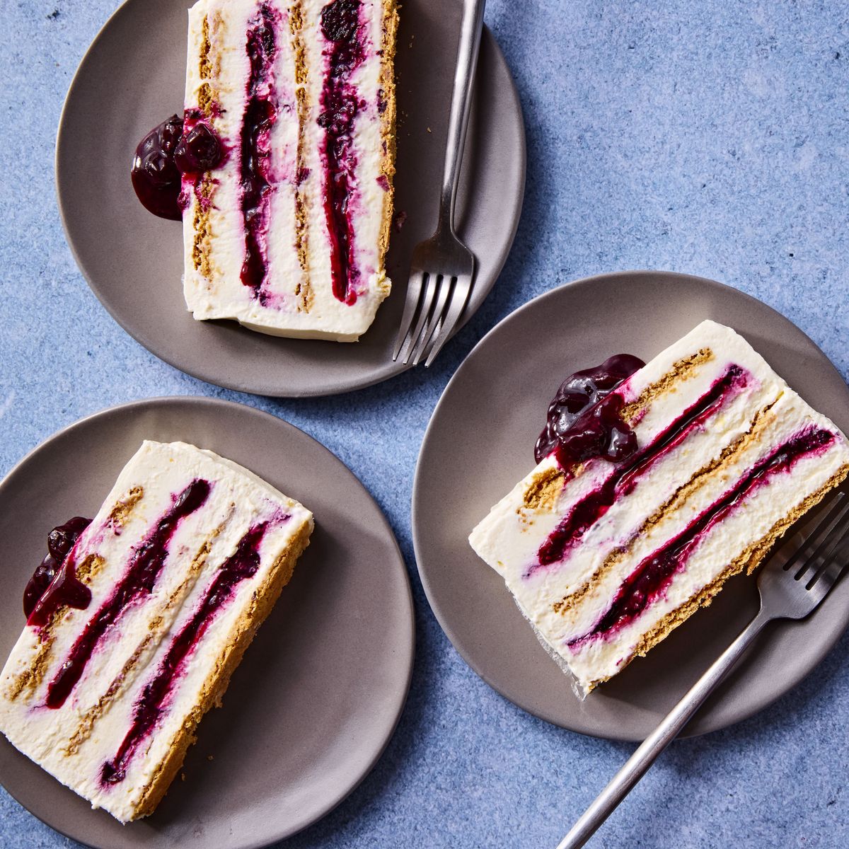 blueberry cheesecake icebox cake is our favorite no-fuss summer treat