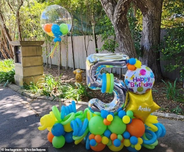 meghan and harry celebrate archie's 5th birthday with balloon bouquet