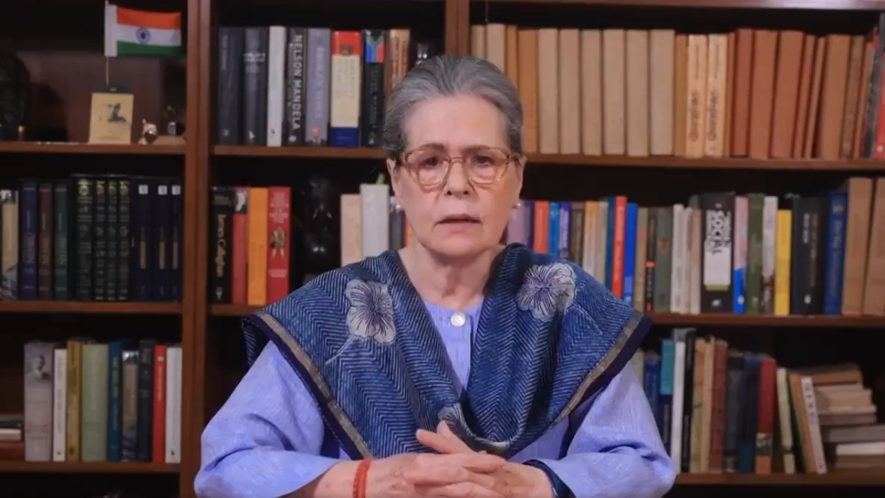 sonia gandhi attacks bjp in video message, calls them proponents of lies, hatred