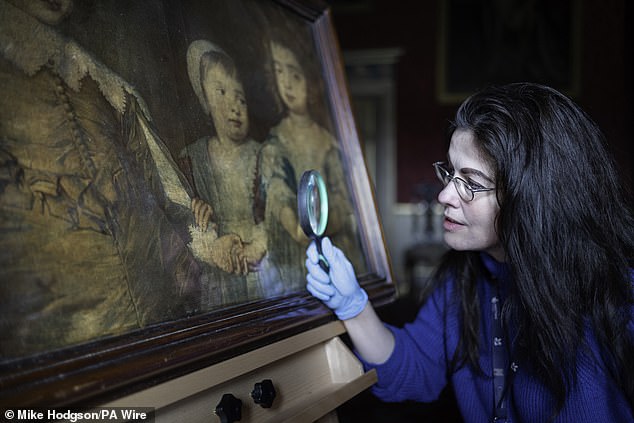 oil painting of charles i's children is actually an 18th century print