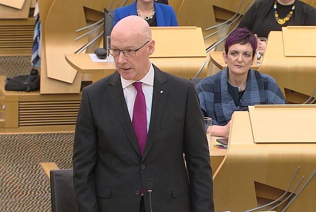 john swinney is installed as scottish first minister after snp chaos