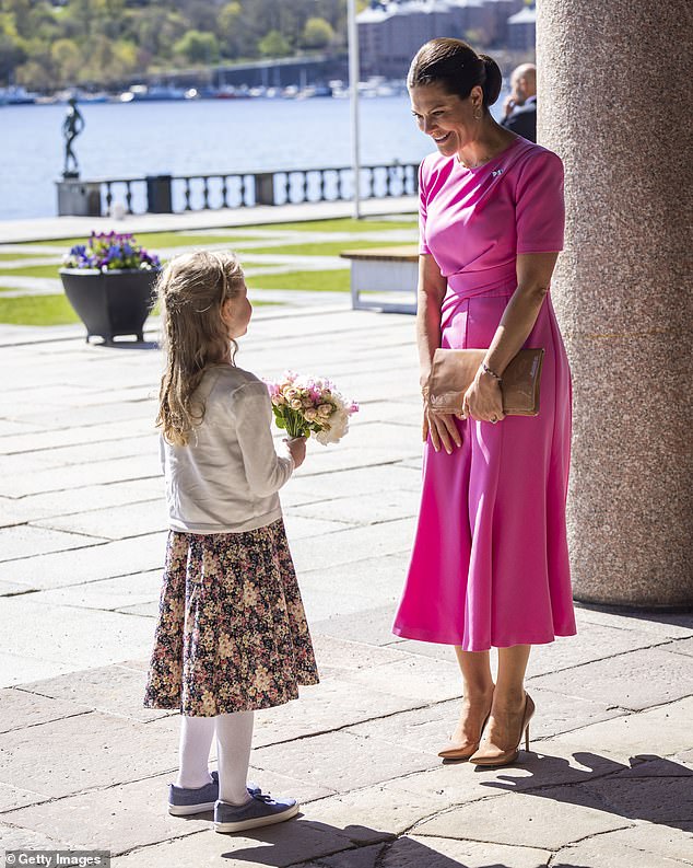 princess victoria arrives for lunch with the danish royals