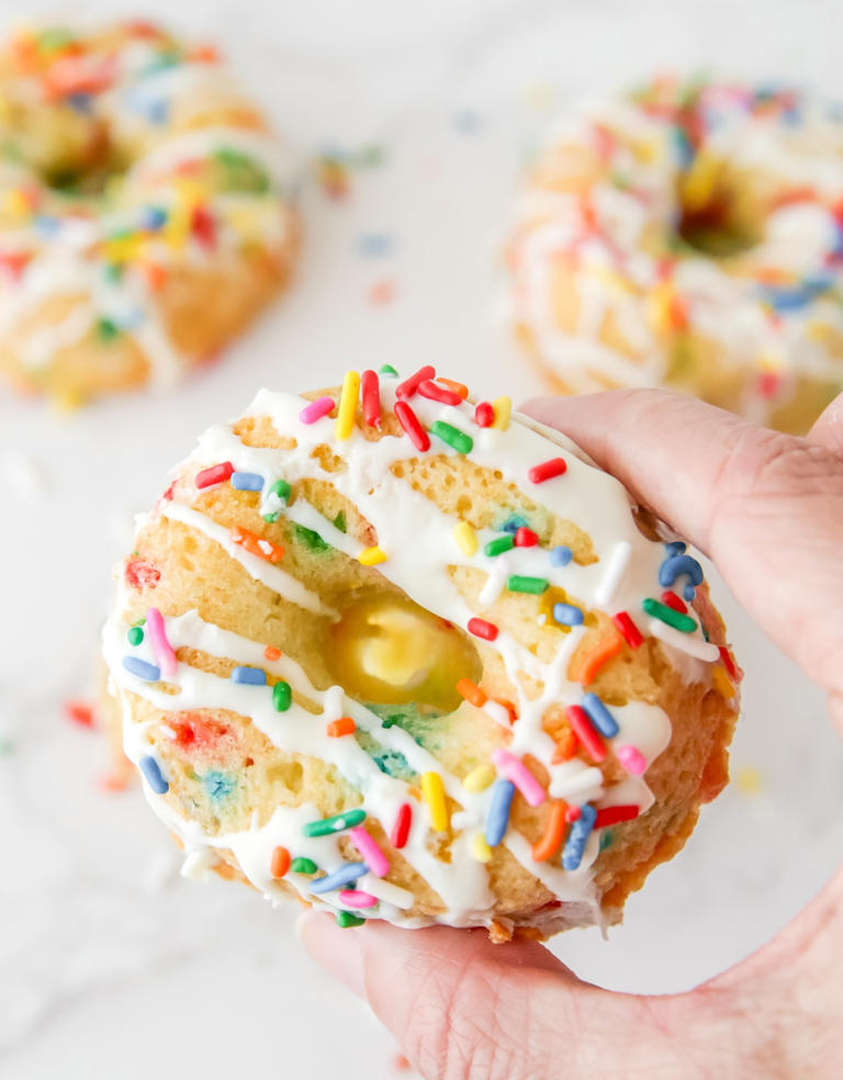 Funfetti Donuts Made With Five Ingredients