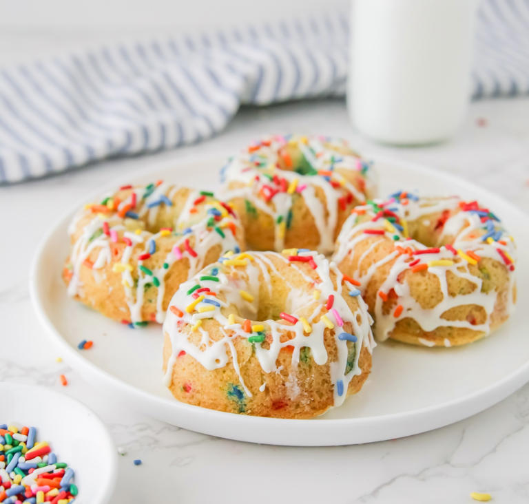 Funfetti Donuts Made With Five Ingredients