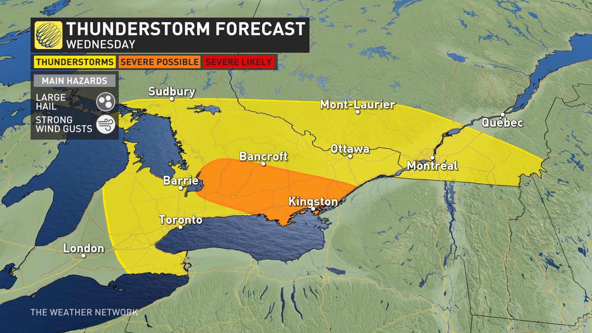 nocturnal storms could reach severe criteria in parts of ontario south