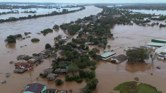 Ciclone também provocou inundações em Venâncio Aires, no Rio Grande do Sul