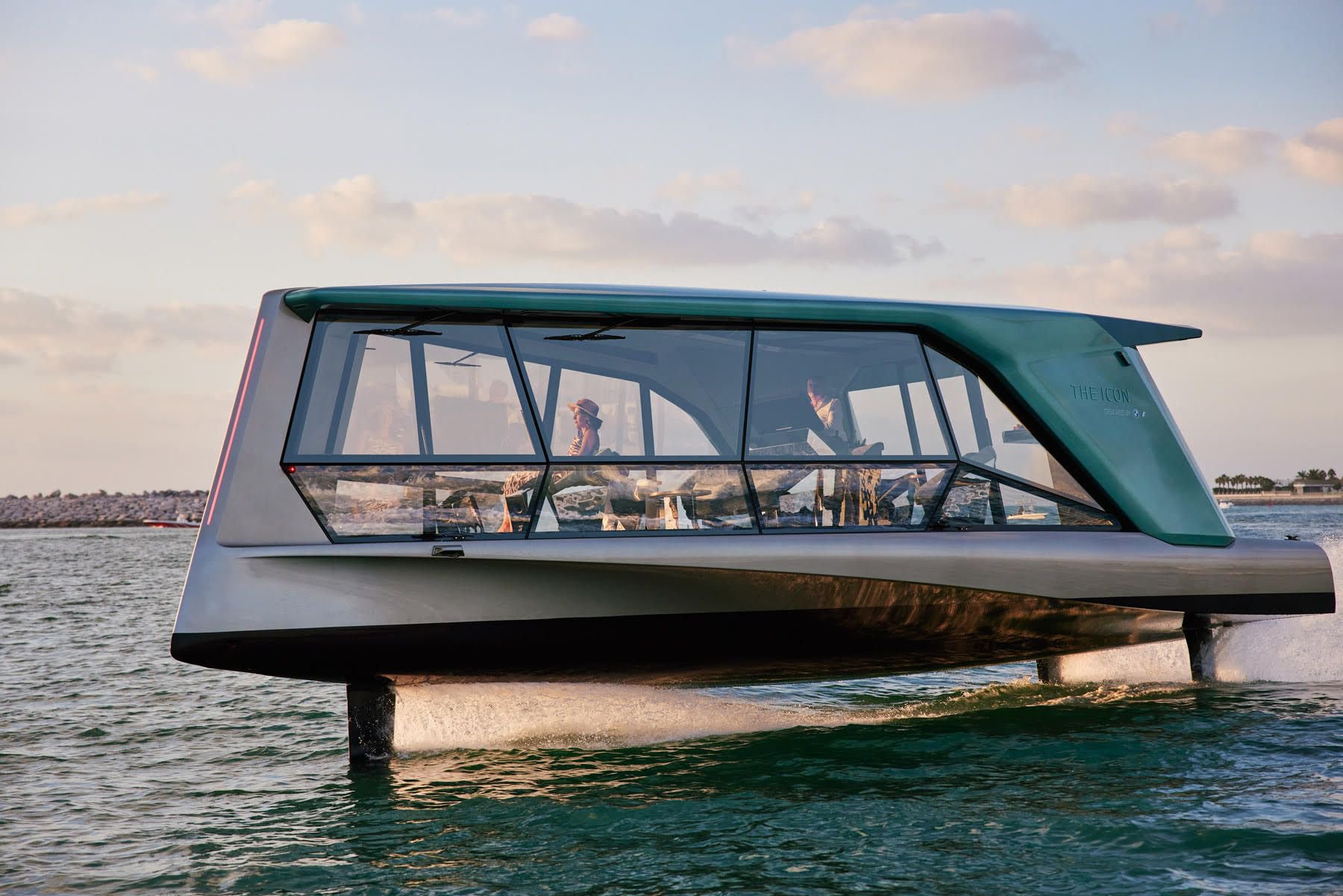 the £2,100,000 flying glass yacht that has its own hans zimmer soundtrack
