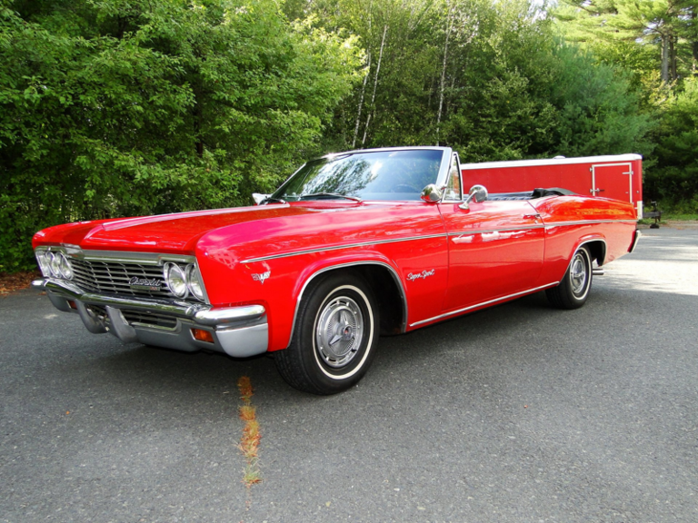 Cherry Red Chevrolet Impala SS.