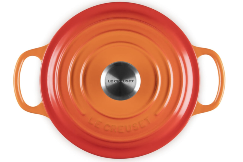amazon, le creuset’s £195 classic casserole dish has been reduced to £125 in amazon sale
