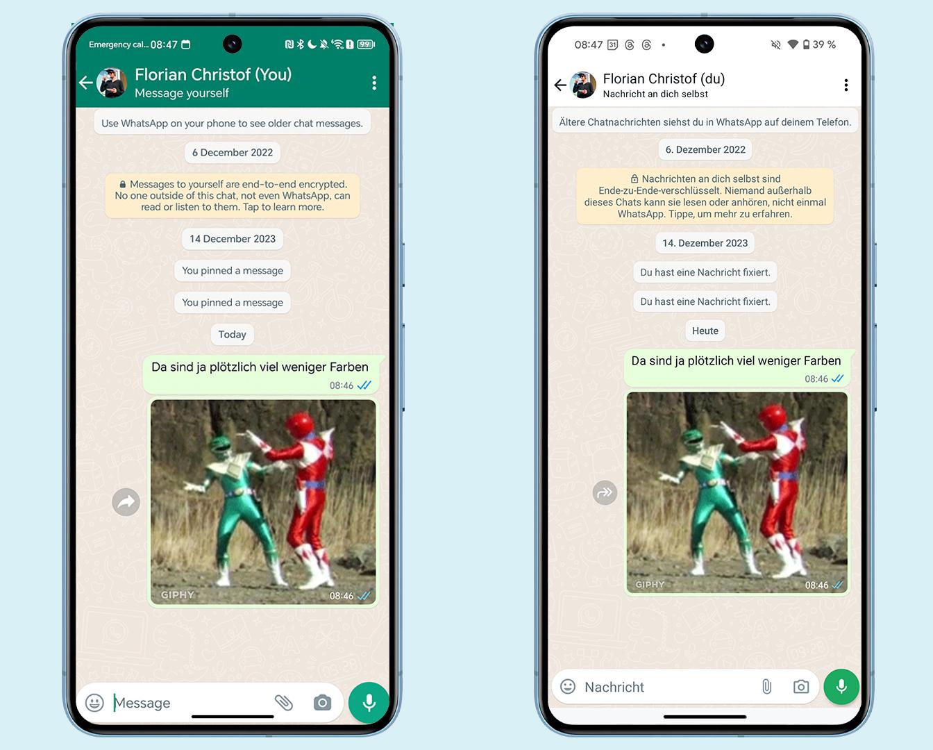android, neues design: whatsapp ist plötzlich farblos