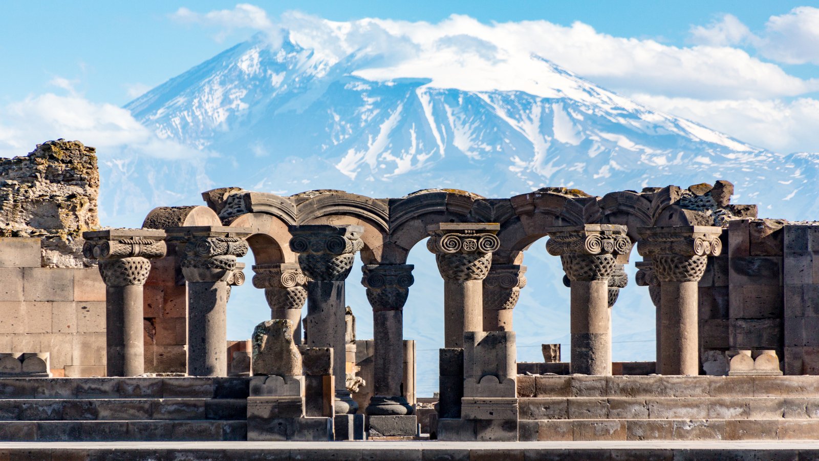 <p>The birthplace of Christianity, Armenia is a charming east-European country that is home to awe-inspiring landscapes, unique archaeological monuments, and UNESCO World Heritage sites. </p>    <p>A <a href="https://www.budgetyourtrip.com/armenia" rel="noopener">one-week trip to Armenia</a> for two people, on average, costs $395. </p>    <p>The cheapest time to visit – is September-end through mid-November or January if you don’t mind a bit of snow.</p>