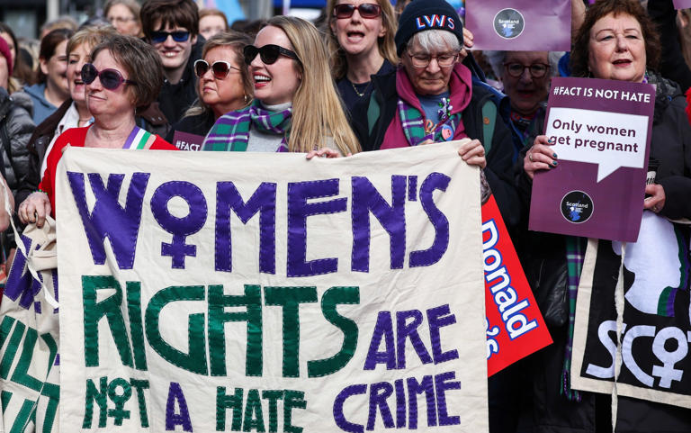 The Edinburgh march was organised by Kellie-Jay Keen, a gender-critical campaigner - Jeff J Mitchell/Getty Images