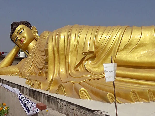 A view of the reclining statue of Lord Buddha in Bodh Gaya, Bihar. (Photo/ANI)