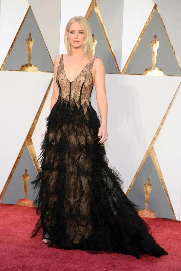 Jennifer Lawrence's Best Academy Awards Red Carpet Fashion