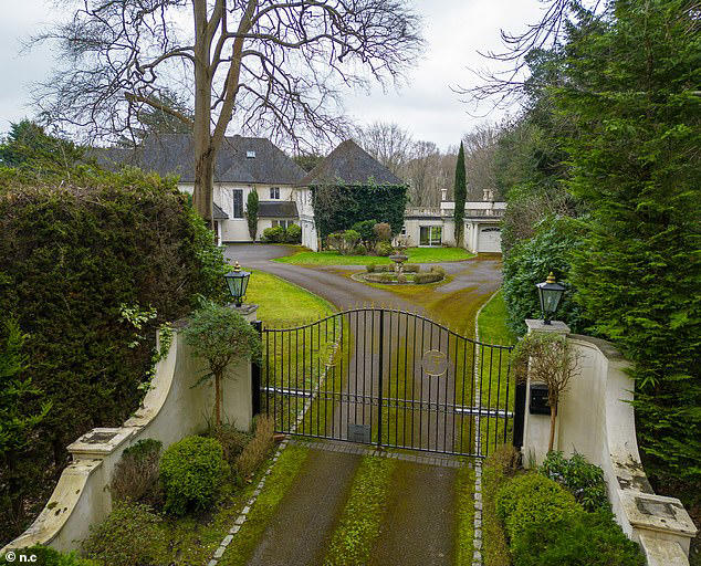 Pictured: The old home of Bruce Forsyth on the estate which was sold four years ago 